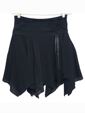 2591 * Joe Benbasset Handkerchief Hem Skirt Swiss Dot Texture Black Size 1